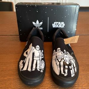 Adidas Star Wars Court Rallye Slip X Star W slip on shoes big kids size 4